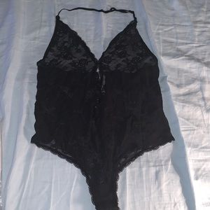 Victoria Secret Black Lace Bodysuit